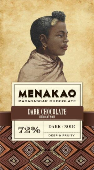 tablette de chocolat noir 72% cacao menako