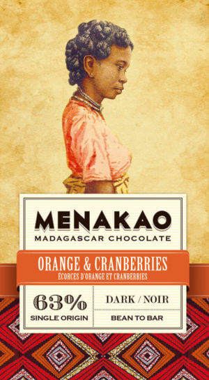 tablette de chocolat noir menako à orange