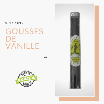 Gousse de vanille de madagascar x5