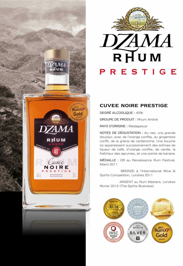 Fiche rhum Dzama cuvée noire prestige