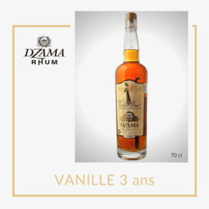 Rhum ambré Dzama à la vanille 3 ans d'âge