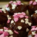 Muffins coeur fondant au chocolat au lait coco et vanille